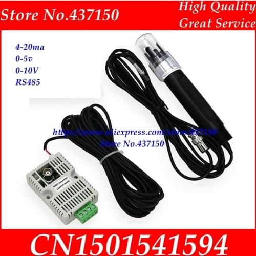 Water quality PH temperature transmitter RS485 analog acquisition PH electrode detection ph sensor module 4-20ma 0-5v 0-10V