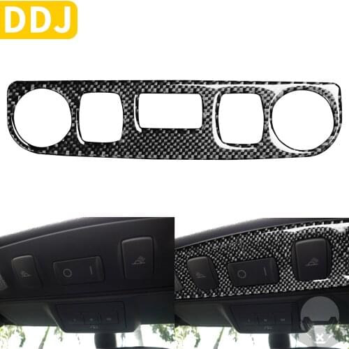 For Audi TT MK1 8N Convertible 2001-2006 Overhead Console Reading Light Panel Cover Carbon Fiber Trim Sticker Car Accessories