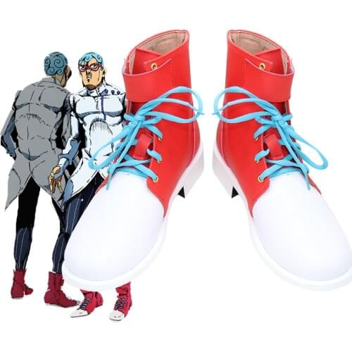 JoJos Bizarre Adventure Golden Wind Vento Aureo La Squadra Esecuzioni Ghiaccio Anime Manga Game Cosplay Shoes Boots X002