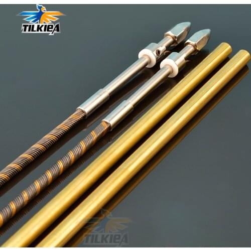 6.35mm 1/4'' Flex Cable + 6.35mm Prop Shaft + Brass Tube + Plastic Pipe + Drive Dog + Prop Nut + Gasket/set For RC Boat Gas