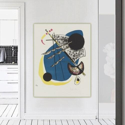 Citon Wassily Kandinsky《Little Worlds II》Canvas Art Oil Painting Artwork Poster Picture Wall Background Decorations Home Decor
