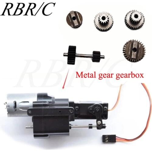 RBR/C 1 Set Speed Change Gearbox & Metal Gears With 370 Motor For WPL B14 B16 B36 C24 C34 Off-Road 1/16 RC Car Parts Accessories
