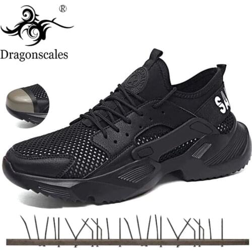 Dropshipping Safety Shoes For Men Summer Breathable Work Shoes Lightweight Anti-Smashing Boots Male Construction Mesh Sneakers