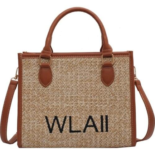 2022 Hot Selling Wind Grass Fashion Letter Large Capacity Handbag Single Shoulder Crossbody Fashion Summer Messenger Tote Bag