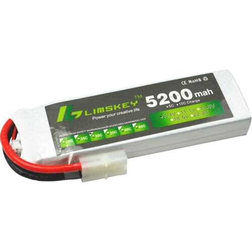 Limskey Racing 2S lipo battery 7.4v 5200mAh 30C For rc helicopter rc car rc boat quadcopter Li-Polymer battey