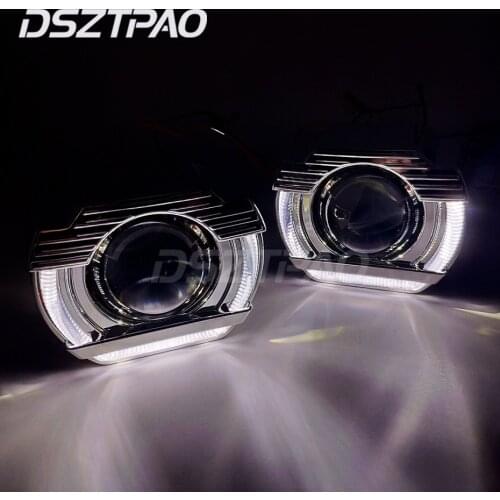 Headlight Lenses Mini 2.5 Angel Eyes Bi-xenon Lens H1 HID Projector LED Halo Kit For H4 H7 Car Lights Accessories Retrofit DIY
