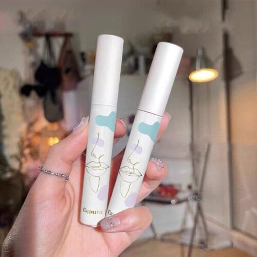 Small White Tube Lipstick Water-light Mirror Lip Gloss Non-stick Cup Longlasting Moisturizing Lip Makeup Student Style TSLM1