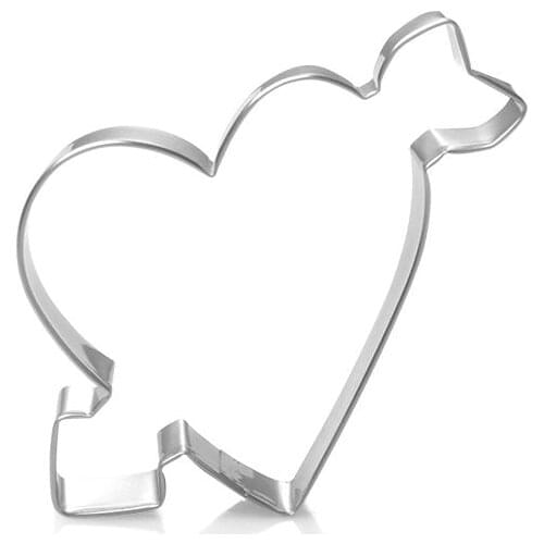 Stainless Steel Cupid Arrow Cookie Cutter Pancake Mould Biscuit Press Stamp Mold Cake Wedding Party Decorating Biscuits Stamp