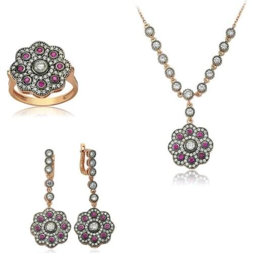 Original silver , Rose Color Plated Pink Violet, Most Special Jewelry Sets Suitable and Quality Products Types
