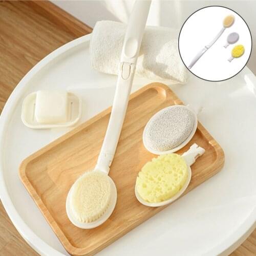 Creative Household Detachable Bath Brush Bathroom Exfoliating Long Handle Body Massage Shower Tool
