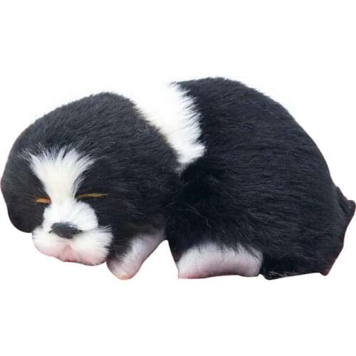 Realistic Artificial Animal Doll Cute Fiber Creative Dog Shape Animal Doll Decor for Home
