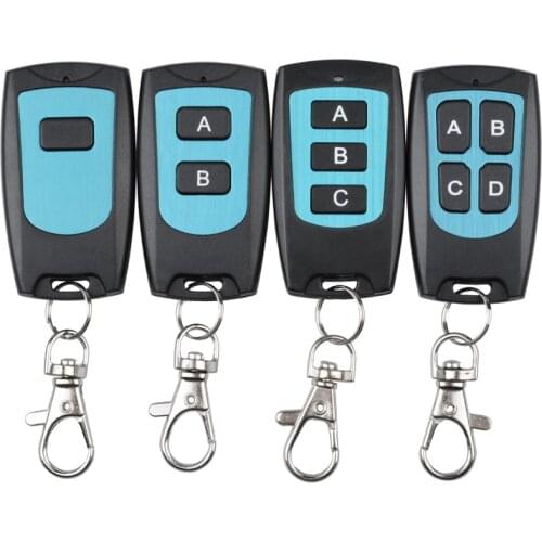 RF Remote Control Wireless Controller Black Transmitter 4.7 IC2260 1527 Waterproof 1-4 button receiver fittings for professional