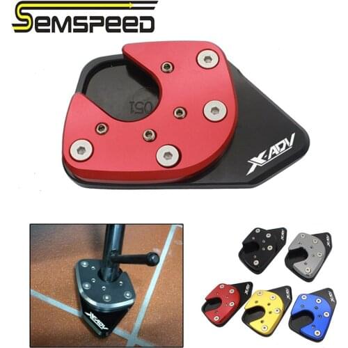 SEMSPEED Motorcycle CNC Foot Side stand Extension Kickstand Enlarge Pads Plate For HONDA X-ADV 750 X ADV XADV 750 2017-2019 2020