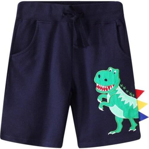 Jumping Meters New Summer Dinosaurs Applique Shorts For Boys Girls Drawstring Clothes Fashion Baby Short Pants Kids Trousers