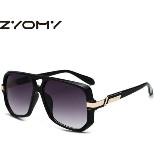 Q Men Sunglasses Big Box Oversized Gradient Film Lenses Double Beam Brand Designer Women Eyewear Oculos de sol UV400