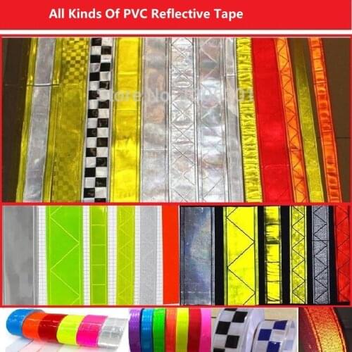5cm pvc reflective tape fluorescent yellow safety warning reflective strip Garment accessories belt marked vest ribbon