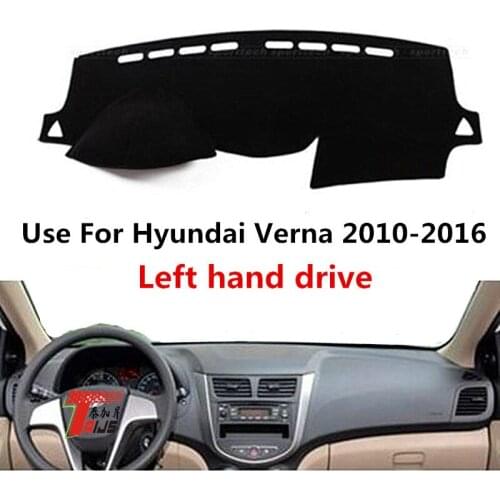 TAIJS Factory Anti dust High Quality Polyester Fibre Car Dashboard Cover For Hyundai Verna 2010-2016 Left hand drive