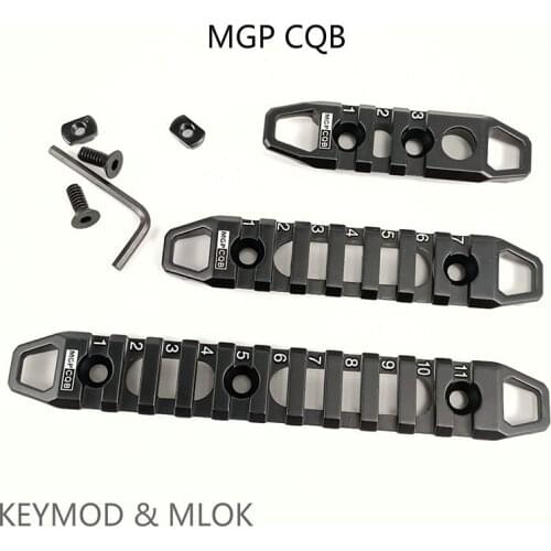Tactical Airsoft M-LOK/KeyMod Rail Section 3 7 11 Slots Picatinny Accessory Rail Accessory Hunting Paintball Toy Accessory Metal