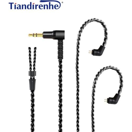 Tiandirenhe For Weston W4r 1964 Um3x Es3 Es5 ue Earphone 0.78mm 2 Pin Silver Plated upgrade cable Replacement Cable for IPhone