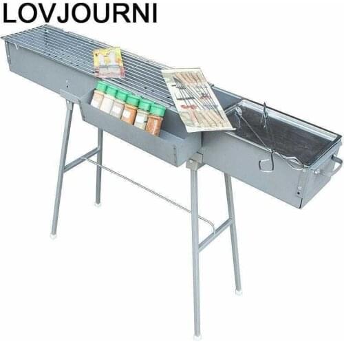 Outdoor Kitchen Asador Camping Gril Barbeque Portable Bbq Charbon De Bois barbacoa Kebab Commercial Grill Parrilla Barbecue