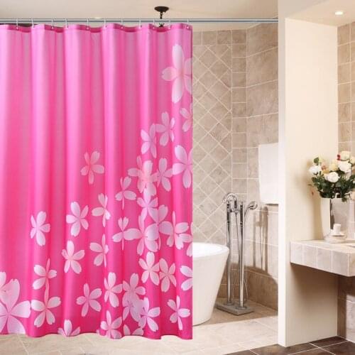 High - quality Yulian new polyester waterproof anti - mildew cherry digital printing shower curtain bathroom shower curtain