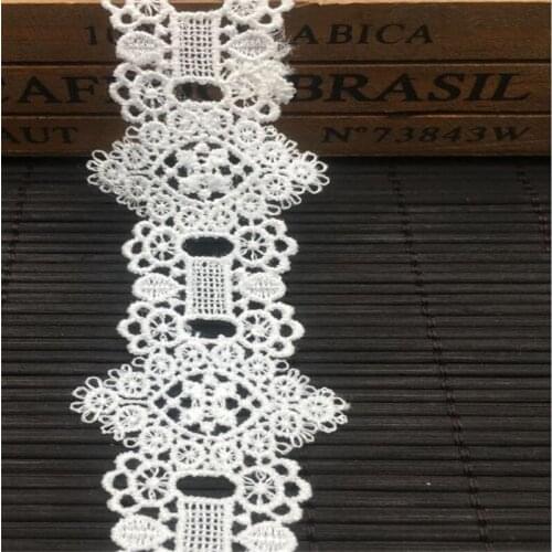 1yard/lot Handmade Lace Trim Patchwork Material White Lace Ribbon DIY Garment Sewing Accessories