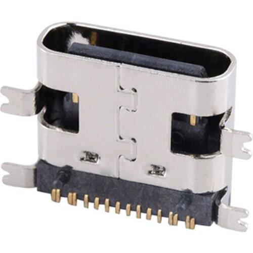 100pc Micro16 Pin C Type fast charge Female Connector For Mobile Phone Mini USB Jack Charging Socket Four All stickers feet plug