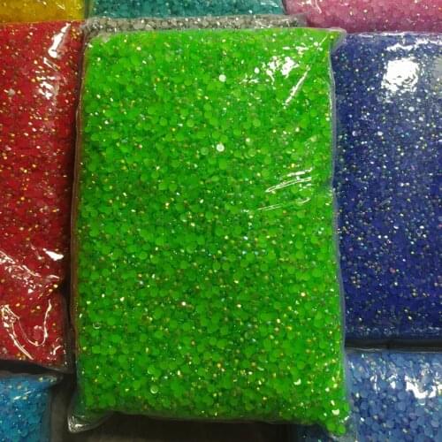 1000pcs 6mm Jelly AB Resin non hot fix rhinestones стразы flatback plastic crystals strass glitters stones for diy nail