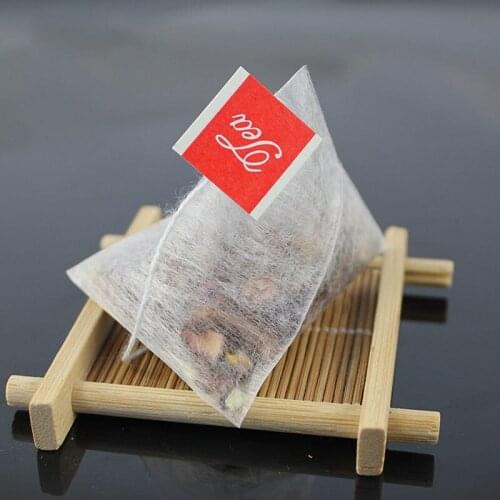 1000pcs/Lot PLA Biodegraded Filters Corn Fiber Tea Bags Quadrangle Pyramid Shape Heat Sealing food-grade
