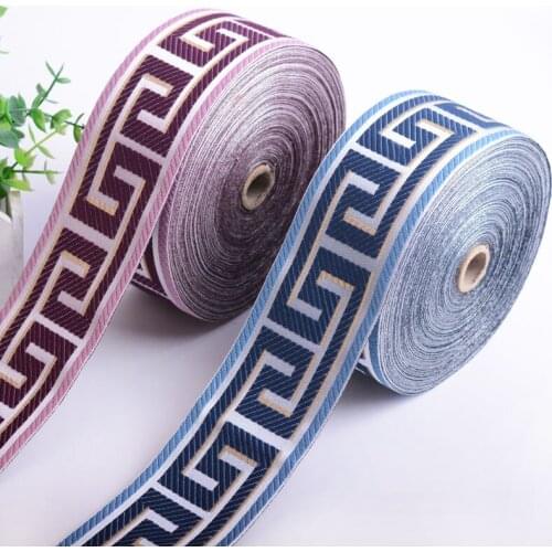 25Yards 6cm/9cm Embroidery Lace Woven Jacquard Ribbon Trims Pattern For Curtain Sofa Clothing Straps Accessory DIY Sewing Fabric