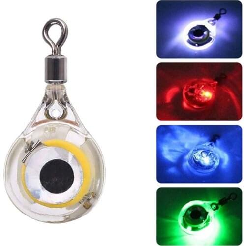 3pc/5pcs Mini Fishing Lure Light LED Deep Drop Underwater Eye Shape Fishing Squid Fishing Bait Luminous Lure for Attracting A421