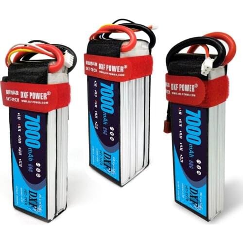 DXF Lipo Battery 4S 7.4V 7000mAh 60C 120C RC Parts For Drone Airplanes Car Boat 4x4 1/8 1/10