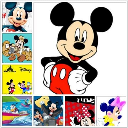 Disney Diy Diamond Embroidery Full Square&round Drill 5d Cartoon Mickey Diamond Painting Cross Stitch Kit Rhinestone Mosaic Gift