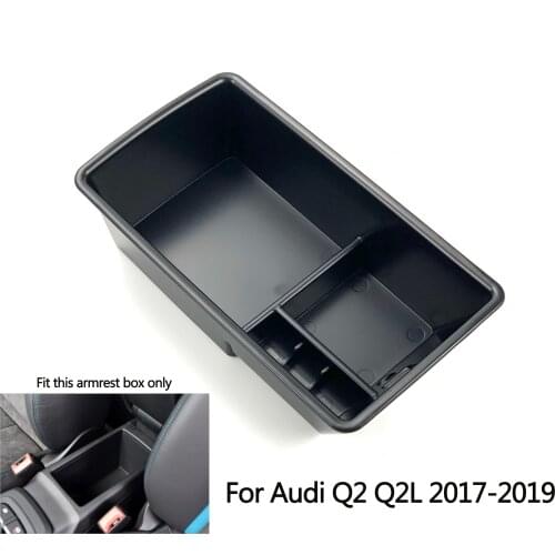 Automobile Armrest Storage Box For Audi Q2 Q2L 2017-2019 Center Console Container Storage Organizer car Accessories