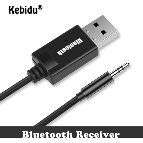 Kebidu USB Bluetooth Receiver Wireless 3.5mm AUX Jack Audio Music Stereo adapter Dongle For TV PC Car USB Wireless Adapter MP3