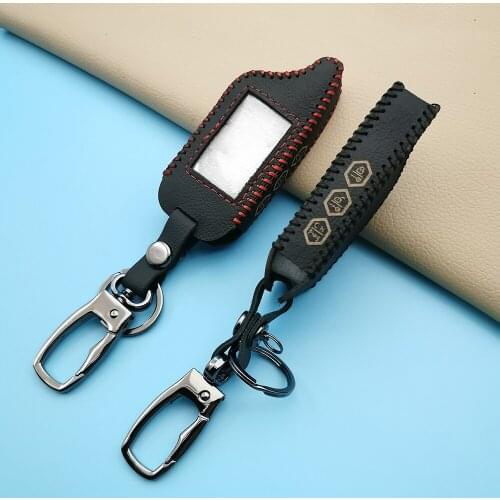 Key Chain Cover For Starline Originals B9 B91 B6 B61 A91 A61 V7 C9 2 Leather Key Case Car LCD Remote Alarm Way New