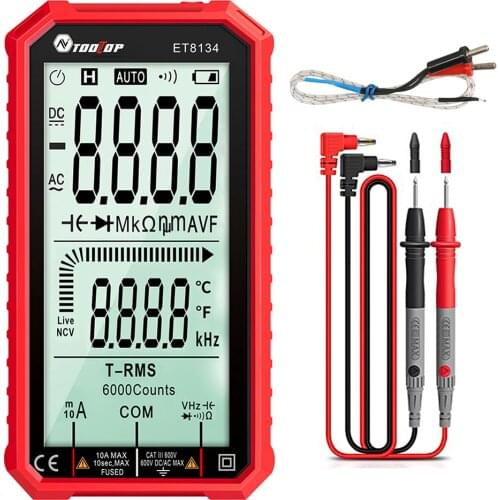 ET8134 Digital Multimeter DC Current Voltage AC Current Voltage Measurement Capacitance Resistance Measuring With LCD Screen