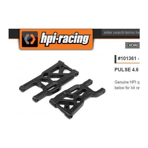 HPI Pulse 4.6 Buggy Front Rear A arms 101361