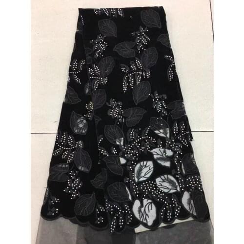 Stones Laser High Quality African Lace Fabric Velvet 2018 French Lace Fabric Tulle With Velvet Nigerian Lace Fabric For Wedding