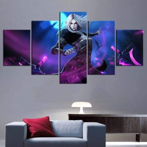 5 Piece Wall Art Canvas Game Posters Figure Queen of Blades Pictures And Prints Modern Home Living Wall Decoration Paintings