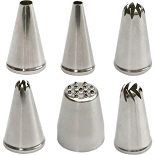 Pastry Nozzle Silver Kitchen Gadgets Fondant Decor Stainless Steel Multi Purpose 1Pcs Cookies Supplies Cakes Decoration