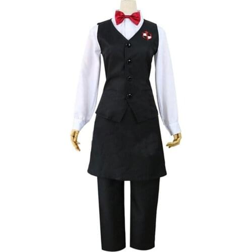 2017 Cosplay Costume Death Parade Bartender New in Stock RetailWholesale Halloween Christmas Party Uniform