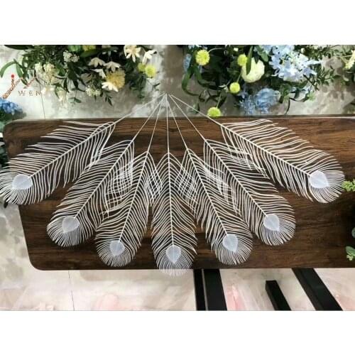 Beautiful Plastic Peacock Feather Imitation White Pheasant Feathers Christmas Holiday Wedding Party Home Vase Decoration