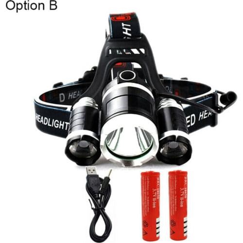 Powerful LED Headlight Sensor Head Light USB Rechargeable Headlamp Head Torch Waterproof for Camping Hiking