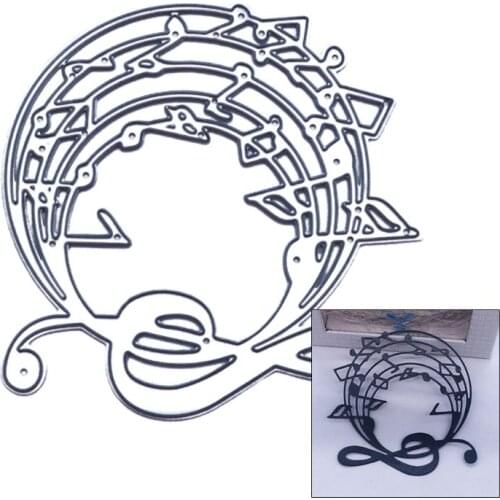 Music Ring Metal Cutting Dies Stencil Scrapbooking DIY Album Stamp Paper Card Embossing Decor Craft New Dies for 2020
