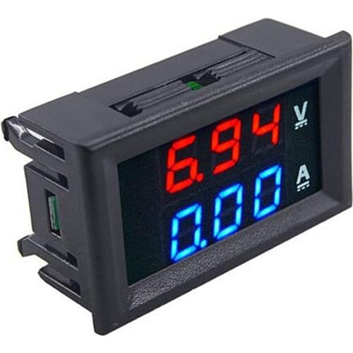 New Display Auto Car Digital Voltmeter Ammeter DC 100V 10A Panel Amp Volt Voltage Current Meter Tester Detector Fast Delivery