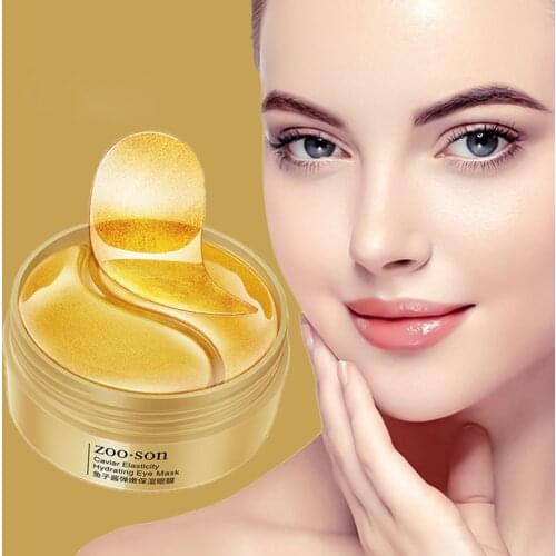 60Pcs Crystal Collagen Gold Eye Mask Anti-Aging Remove Dark Circles Acne Beauty Patches For Eye Skin Care Korean Cosmetics TSLM1