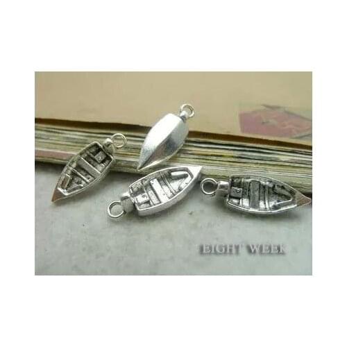 Zinc alloy pendant jewelry accessories diy handmade material charms 8 * 22mm ancient silver sailboat