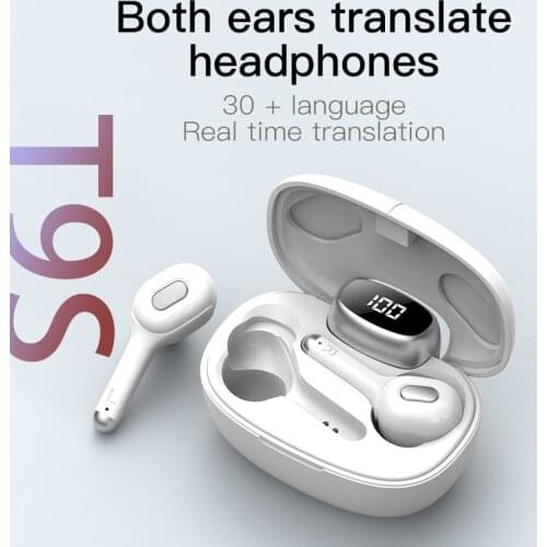TWS Portable Translation Earphones with 33Languae Bluetooth5.0 Wireless Headphone Instant Voice Sports Headset With Charging Box