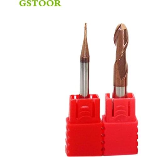 HRC60 Ball Nose Endmills 1mm 2mm 3mm 4mm Milling Cutter Alloy Coating Tungsten Steel end mill